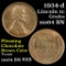 1934-d Lincoln Cent 1c Grades Choice Unc BN