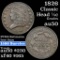 1826 Classic Head half cent 1/2c Grades AU, Almost Unc