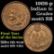1909 Indian Cent 1c Grades GEM Unc RB (fc)