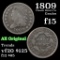 1809 Classic Head half cent 1/2c Grades f+