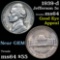 1939-d Jefferson Nickel 5c Grades Choice Unc