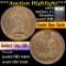 ***Auction Highlight*** 1874 Indian Cent 1c Graded Select Unc RB by USCG