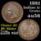 1881 Indian Cent 1c Grades Choice AU/BU Slider