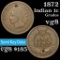 1872 Indian Cent 1c Grades vg, very good