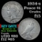 1934-s Peace Dollar $1 Grades f+