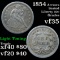 1854-p Seated Liberty Dime 10c Grades vf++