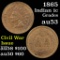 1865 Indian Cent 1c Grades Select AU