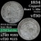 1834 Capped Bust Half Dime 1/2 10c Grades vf++