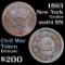 1863 New York Civil War Token Grades Choice Unc BN