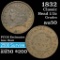 1832 Classic Head half cent 1/2c Grades AU, Almost Unc