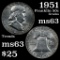 1951-p Franklin Half Dollar 50c Grades Select Unc