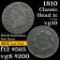 1810 Classic Head Large Cent 1c Grades vg+ (fc)