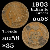 1903 Indian Cent 1c Grades Choice AU/BU Slider