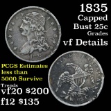 1835 Capped Bust Half Dollar 50c Grades vf details