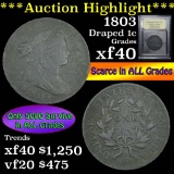 ***Auction Highlight*** 1803 Draped Bust Large Cent 1c Graded xf by USCG (fc)