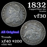 1832 Capped Bust Half Dollar 50c Grades vf++