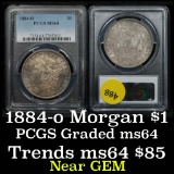 PCGS 1884-o Morgan Dollar $1 Graded ms64 by PCGS