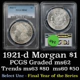 PCGS 1921-d Morgan Dollar $1 Graded ms62 By PCGS