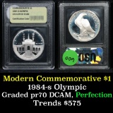 1984-s Olympic Modern Commem Dollar $1 Grades perfection Gem++ proof DCAM