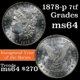 1878-p 7tf Morgan Dollar $1 Grades Choice Unc (fc)