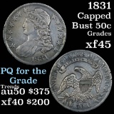 1831 Capped Bust Half Dollar 50c Grades xf+