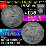 ***Auction Highlight*** King of the Carson City's 1889-cc Morgan Dollar $1 Graded vf++ by USCG (fc)