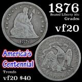 1876-p Seated Liberty Quarter 25c Grades vf, very fine