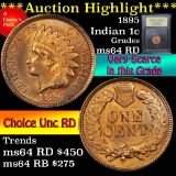 1895 Indian Cent 1c Graded Choice Unc RD by USCG (fc)