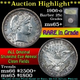 ***Auction Highlight*** 1906-o Barber Quarter 25c Graded GEM+ Unc By USCG (fc)