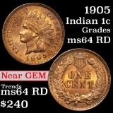 1905 Indian Cent 1c Grades Choice Unc RD (fc)