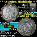 ***Auction Highlight*** 1833 Capped Bust Dime 10c Graded Choice AU by USCG (fc)