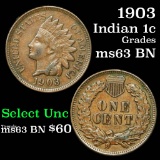 1903 Indian Cent 1c Grades Select Unc BN