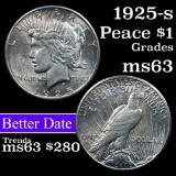 1925-s Peace Dollar $1 Grades Select Unc