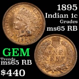 1895 Indian Cent 1c Grades GEM Unc RB