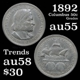 1892 Columbian Old Commem Half Dollar 50c Grades Choice AU