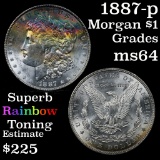 1887-p Morgan Dollar $1 Grades Choice Unc