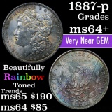 1887-p Morgan Dollar $1 Grades Choice+ Unc