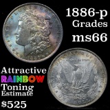 1886-p Morgan Dollar $1 Grades GEM+ Unc (fc)