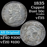 1835 Capped Bust Half Dollar 50c Grades vf++