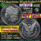 ***Auction Highlight*** 1886-s Morgan Dollar $1 Graded GEM+ DMPL By USCG (fc)