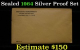 ***RARE  SEALED   1964 Silver Proof Set Original Packaging Including Mint Letter