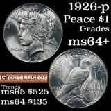 1926-p Peace Dollar $1 Grades Choice+ Unc (fc)