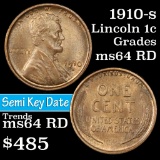 1910-s Lincoln Cent 1c Grades Choice Unc RD (fc)