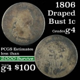 1806 Draped Bust Large Cent 1c Grades g, good