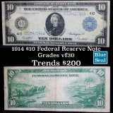 1914 $10 Federal Reserve Note Cleveland Grades vf++ (fc)