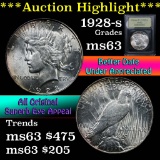 ***Auction Highlight*** 1928-s Peace Dollar $1 Graded Select Unc By USCG (fc)