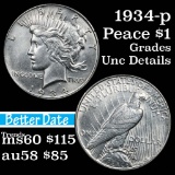 1934-p Peace Dollar $1 Grades Unc Details