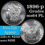 1896-p Morgan Dollar $1 Grades Choice Unc PL