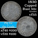 1830 Capped Bust Half Dollar 50c Grades vf++