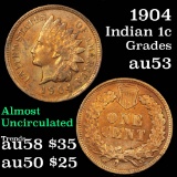 1904 Indian Cent 1c Grades Select AU